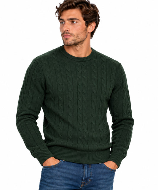 Maglia MARKUP uomo girocollo trecce viscosa