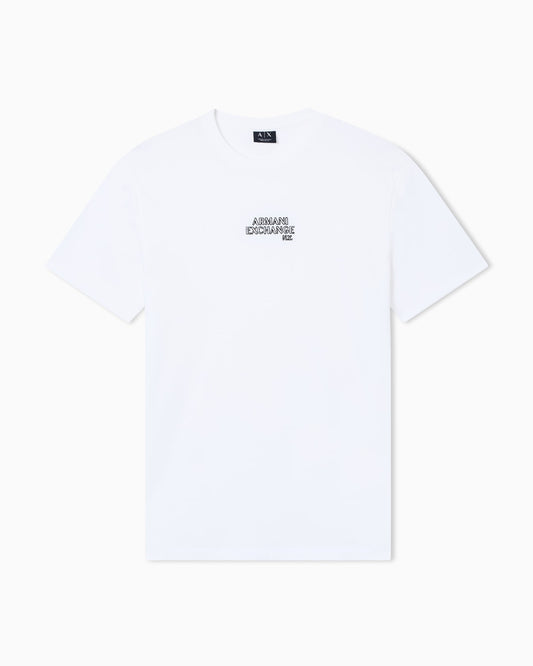 T-shirt A|X Uomo Regular Fit Logo manica corta off white