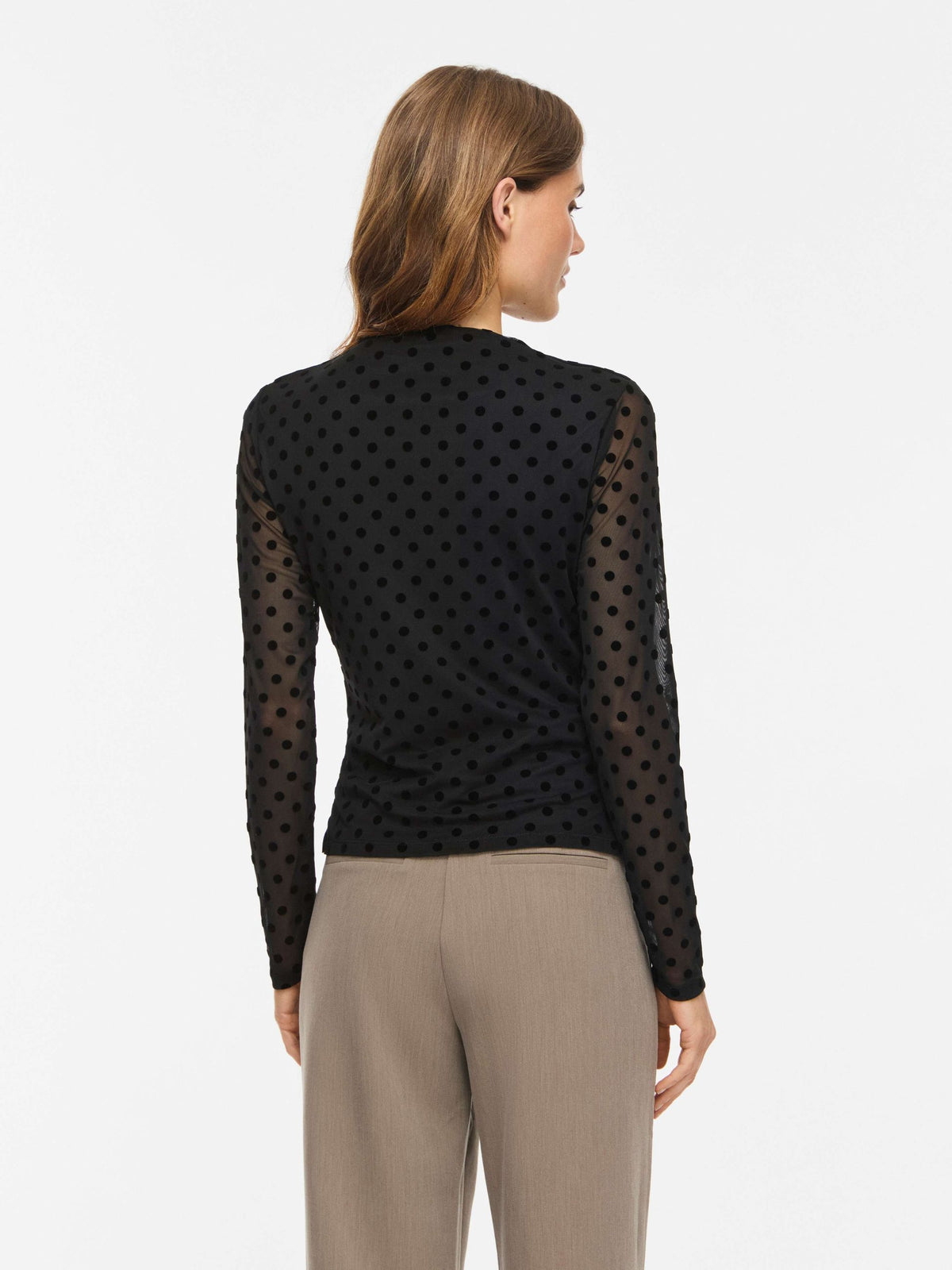 Blusa VILA donna maglia scollo chiuso stretch