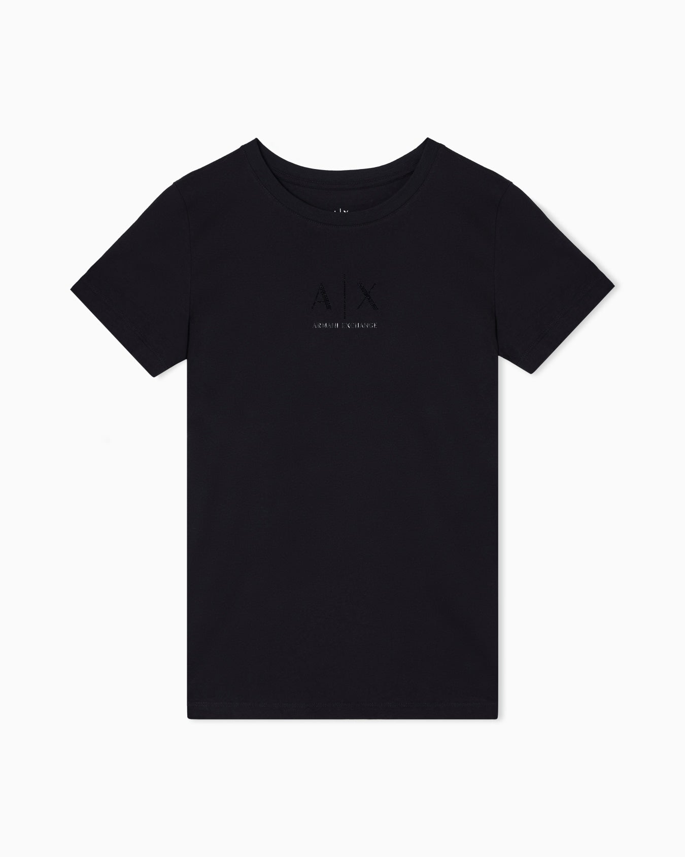 T-shirt Armani Exchange A|X donna cotone con strass
