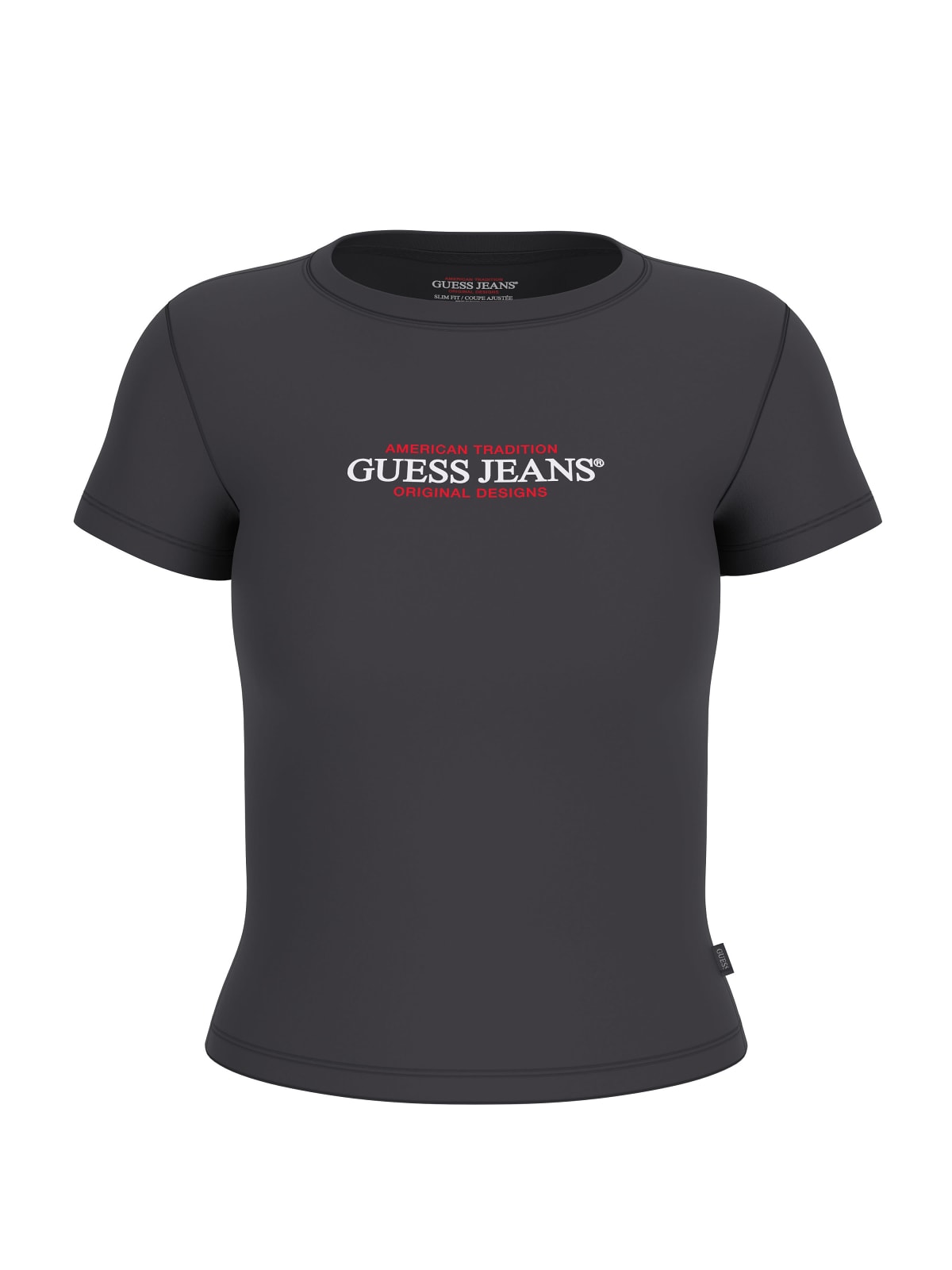 T-shirt donna Guess Jeans slim girocollo triangle