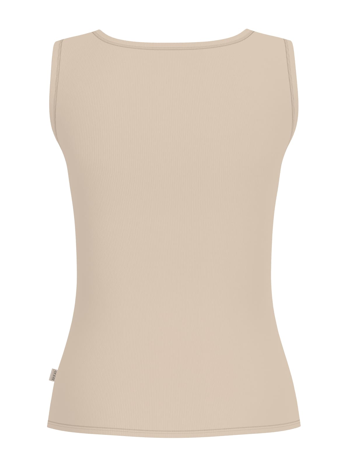 Top Guess Jeans donna slim costina ricamo logo