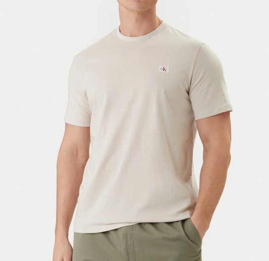 T-shirt Calvin Klein Jeans uomo Badge cotone manica corta oatamel