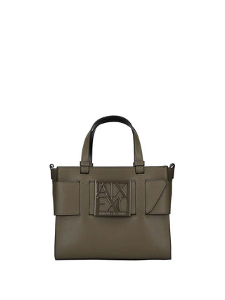 Borsa donna Armani Exchange similpelle logo applicato