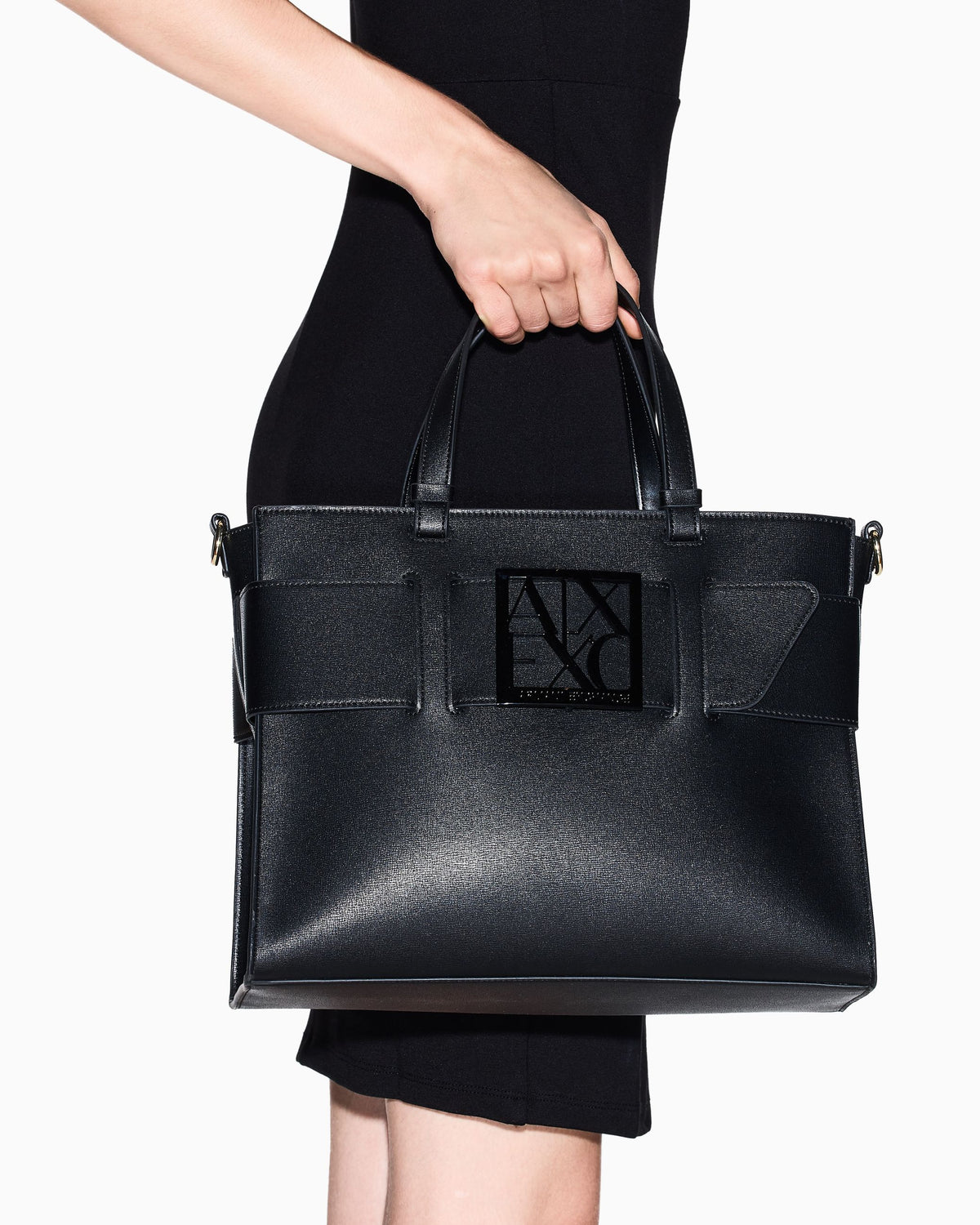 Borsa Armani Exchange donna similpelle logo