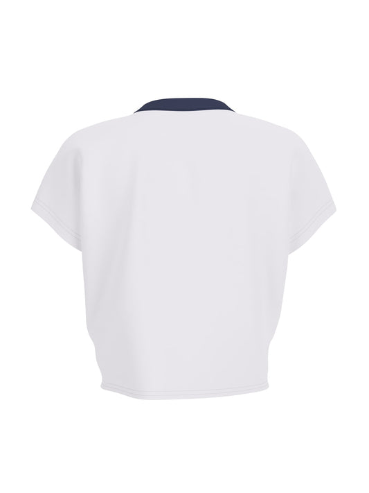 T-shirt Guess donna Script cropped cotone