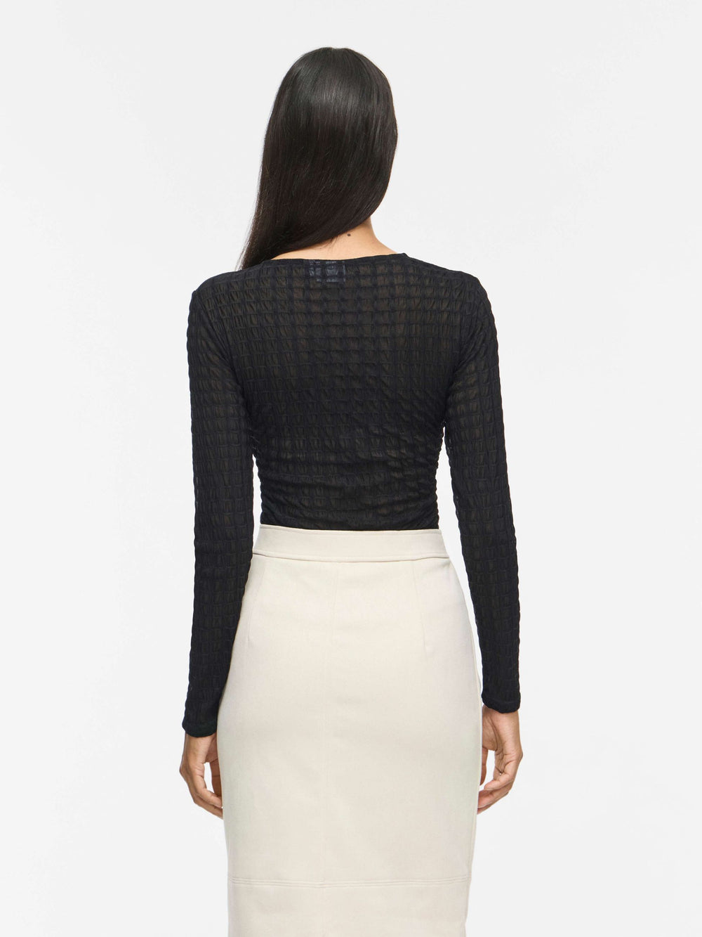 Blusa donna VILA maglia scollo chiuso stretch
