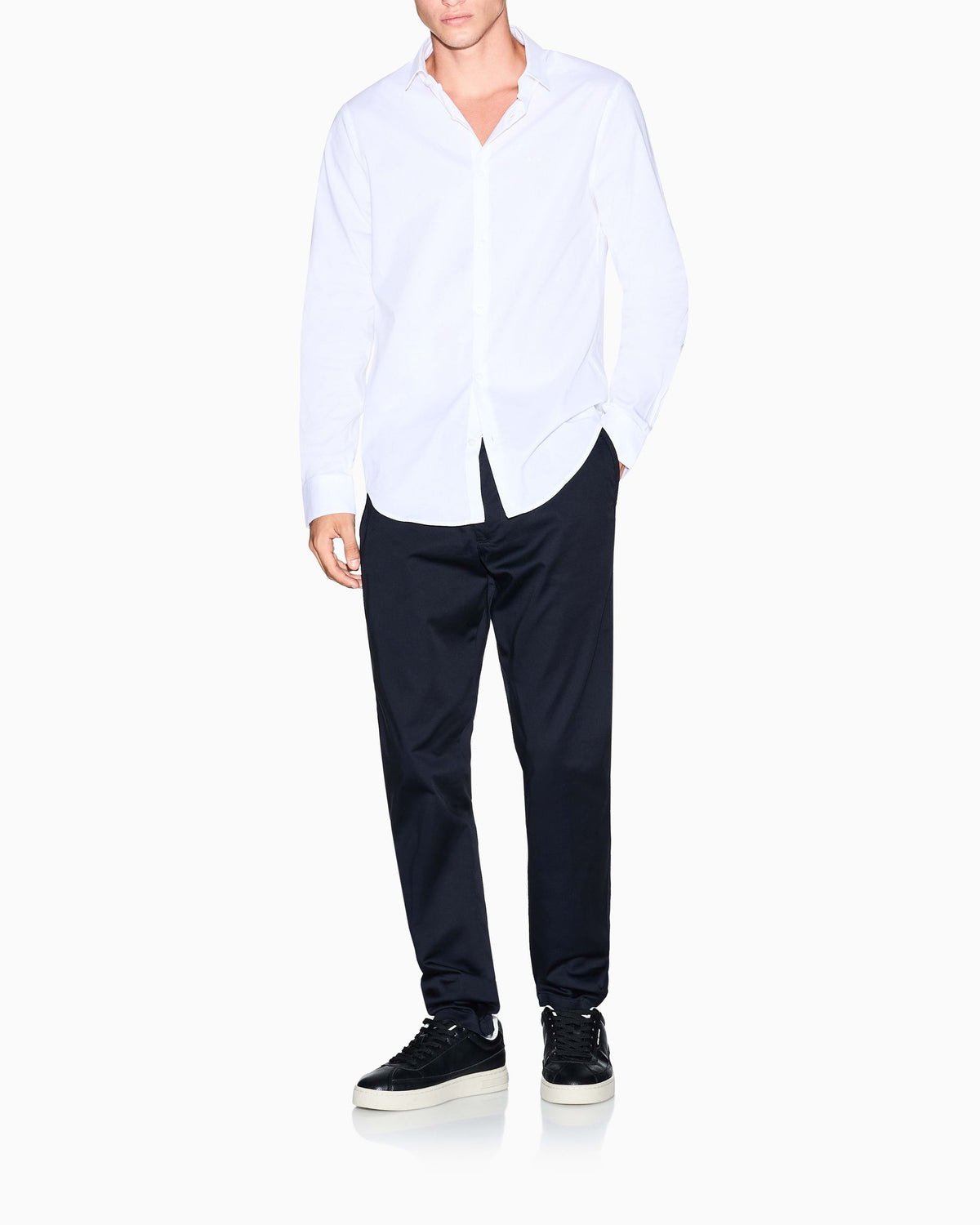 Camicia popeline A|X uomo cotone stretch slim