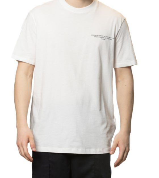 T-shirt A|X Uomo Regular Fit girocollo Logo off white