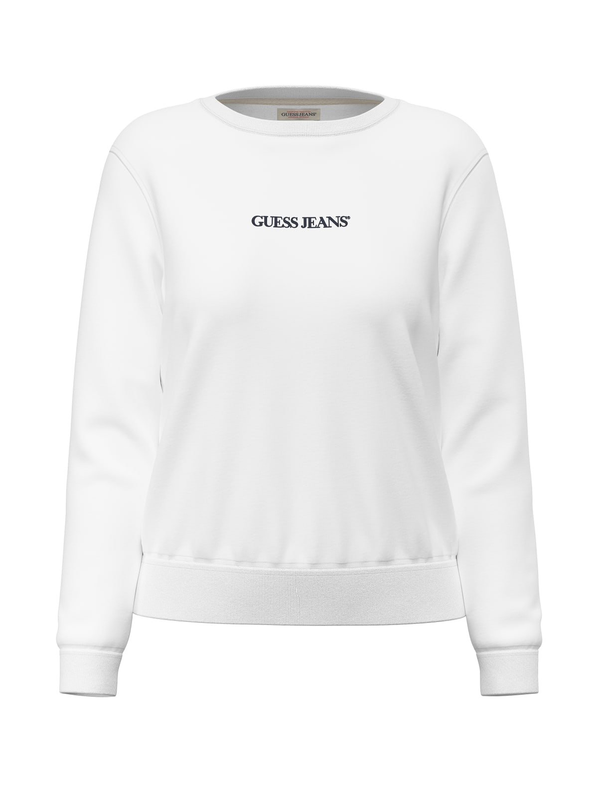 Felpa Guess Jeans donna regular logo cotone