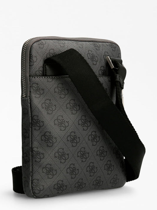 Borsa Guess uomo Milano tracolla piatta 4G similpelle