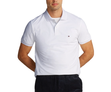Polo Tommy Hilfiger uomo piqué stretch regular fit