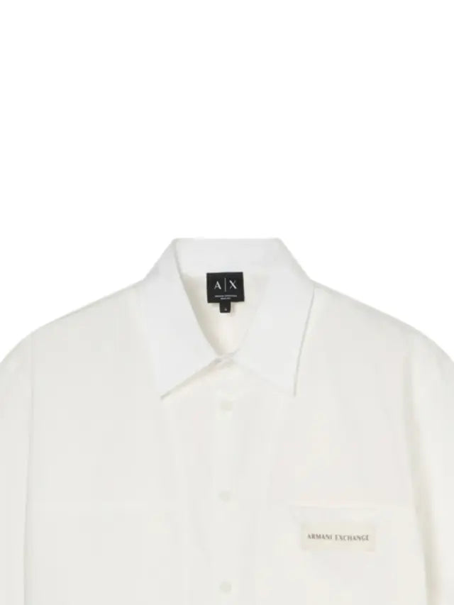 Camicia A|X Armani Exchange uomo cotone manica lunga
