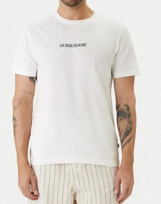 T-shirt Guess Jeans uomo regular cotone jacquard