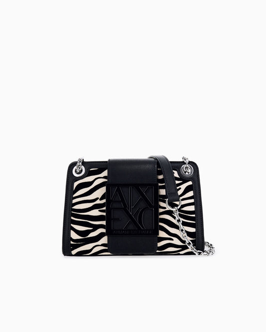 Mini borsa Armani Exchange donna logo allover poliestere
