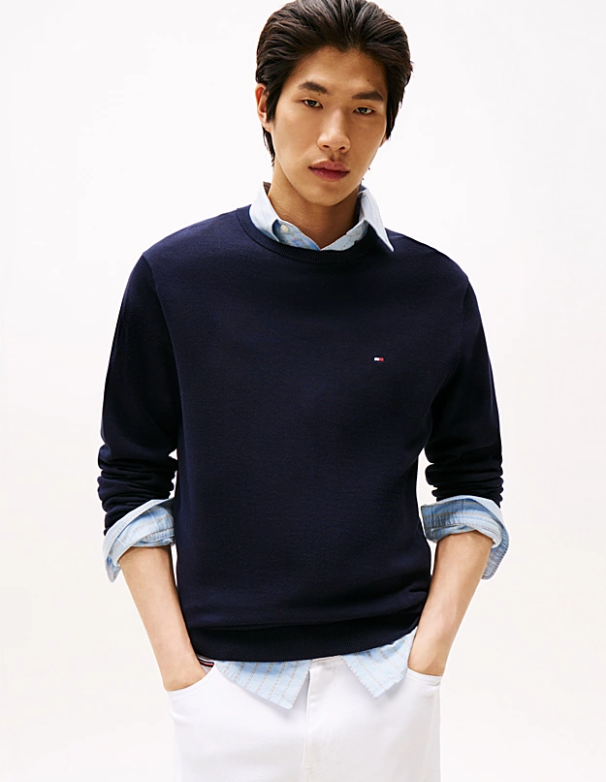 Maglia Tommy Hilfiger Uomo Cotone Girocollo Regular Fit