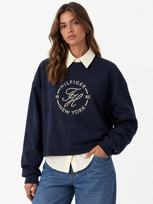 T-shirt donna Tommy Hilfiger logo manica lunga