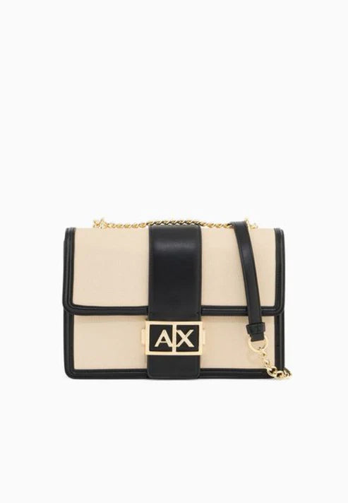 Borsa A|X Armani Exchange donna logo monogram metallo
