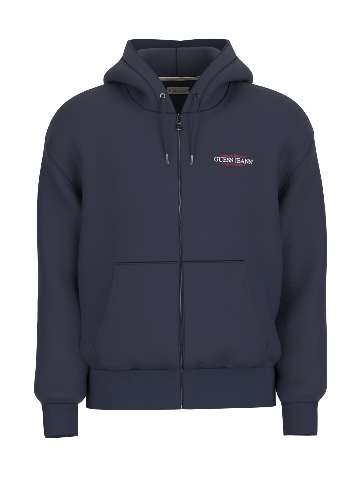 Felpa Guess Jeans uomo cotone zip regular