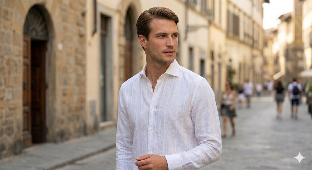 Camicia uomo MARKUP collo francese cotone