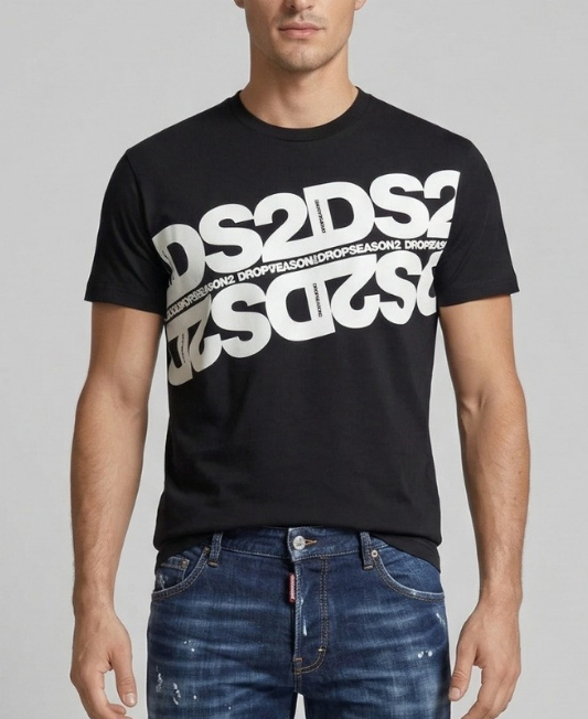 T-shirt DS2 uomo cotone stampa logo PE 2026
