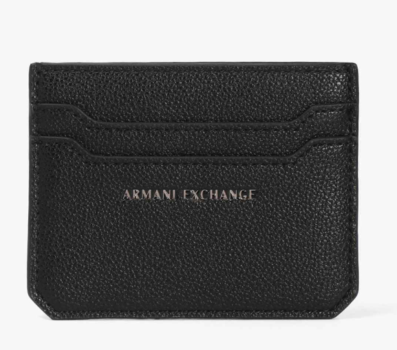 Porta carte uomo A|X ecopelle slim logo