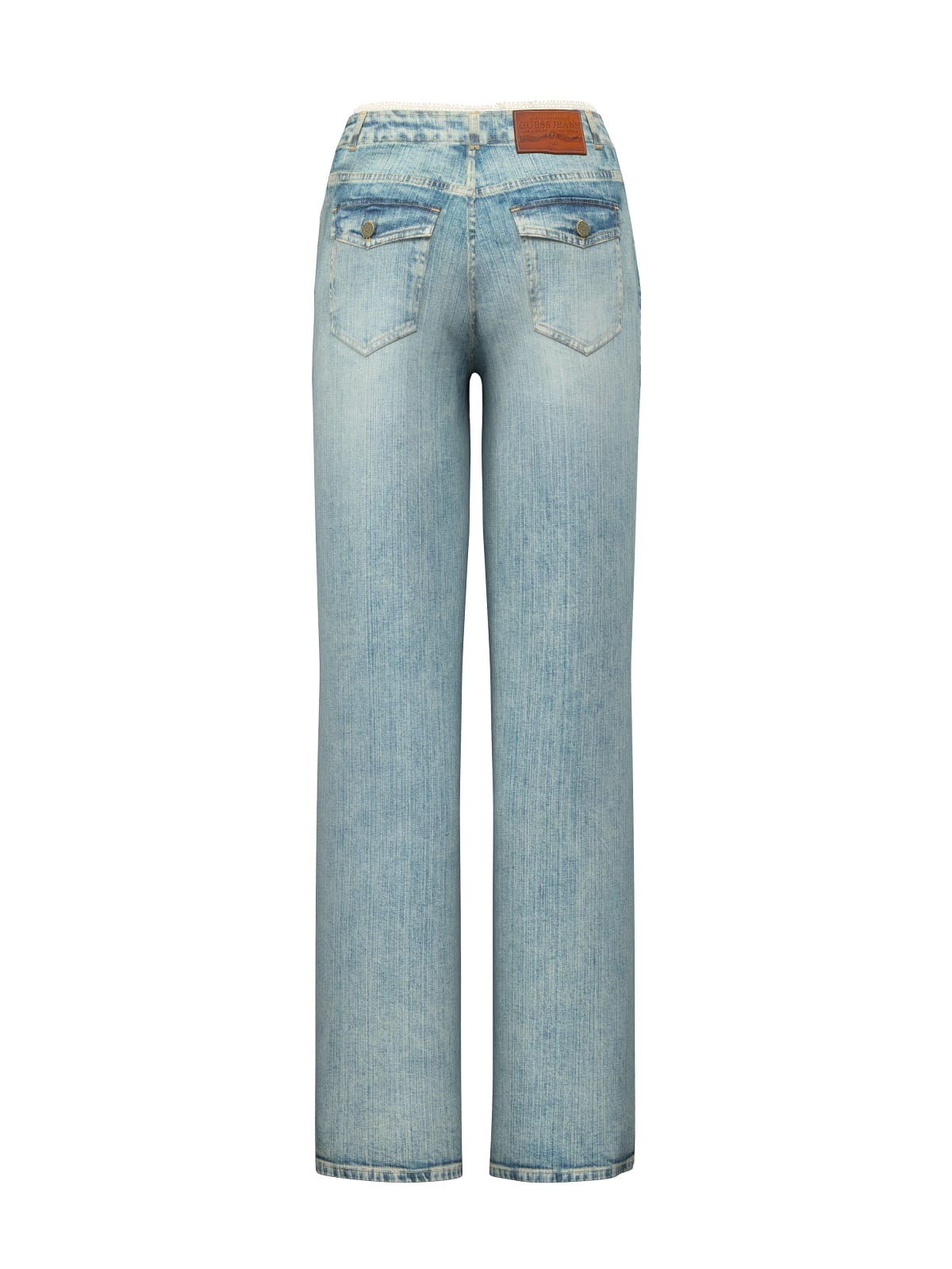 Jeans G11 wide leg tasche flap donna Guess