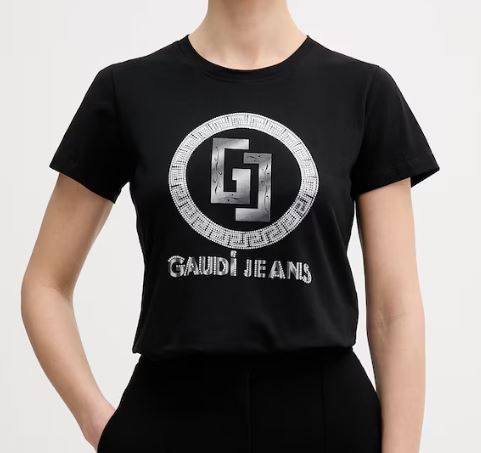 T-shirt donna Gaudi' Jeans con logo in risalto pe26