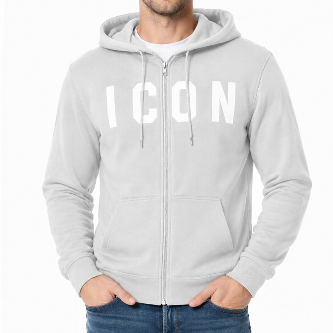 Felpa uomo ICON cappuccio zip