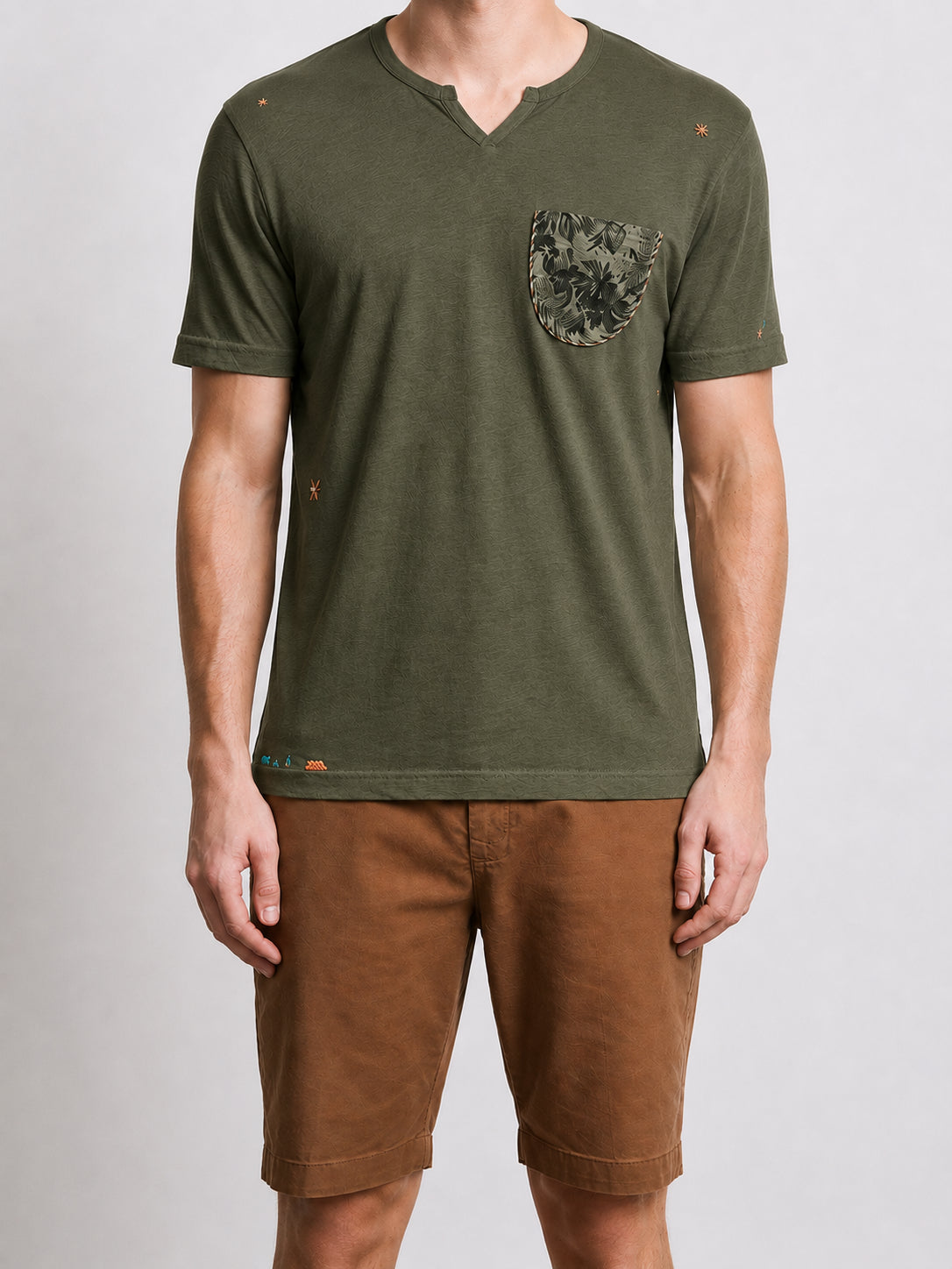 T-shirt uomo MARKUP girocollo cotone fiammato