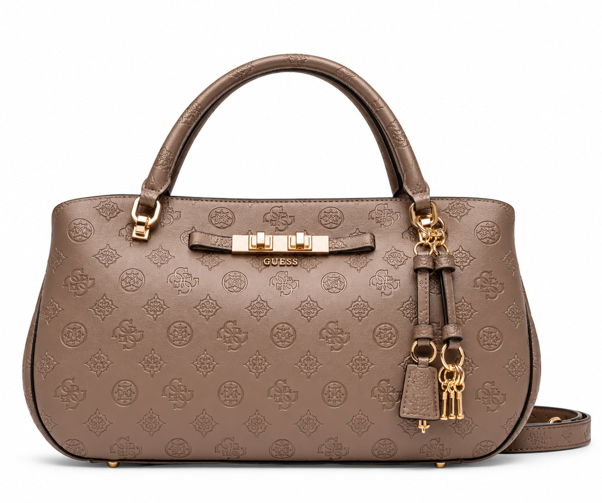Borsa satchel Guess Carmella 3 scomparti donna
