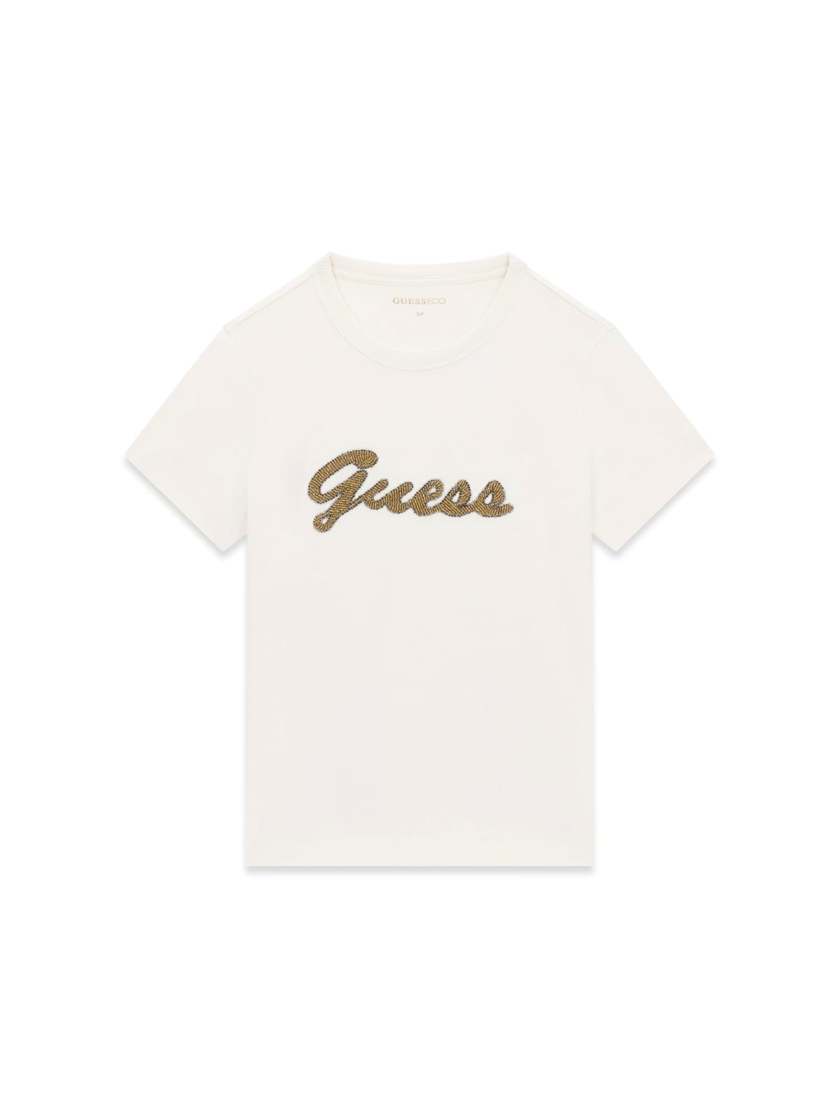 T-shirt Guess donna manica corta logo perline cotone