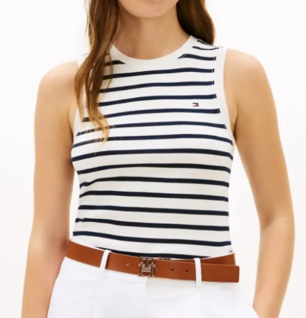 T-shirt donna Tommy Hilfiger Slim Cody cotone manica corta