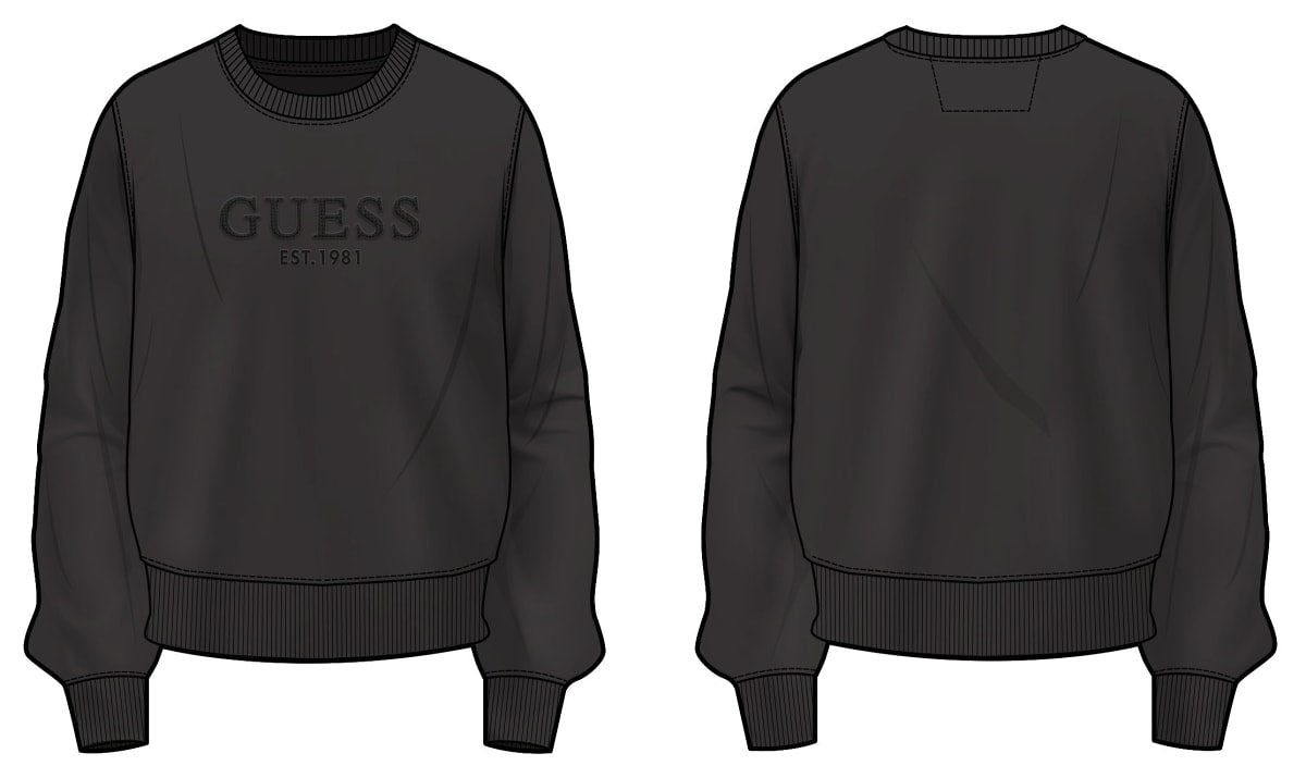 Felpa uomo Guess girocollo logo cotone