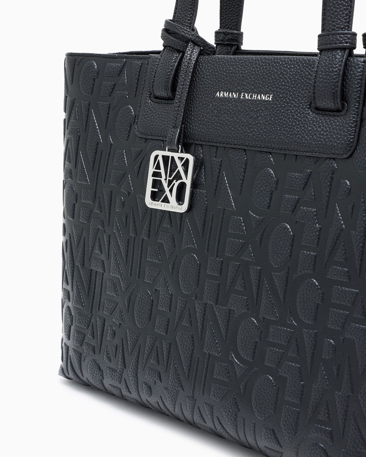 Borsa Armani Exchange donna poliestere logo allover