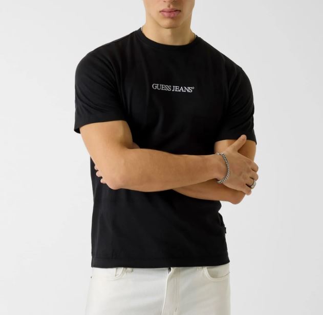 T-shirt Guess Jeans uomo regular cotone jacquard