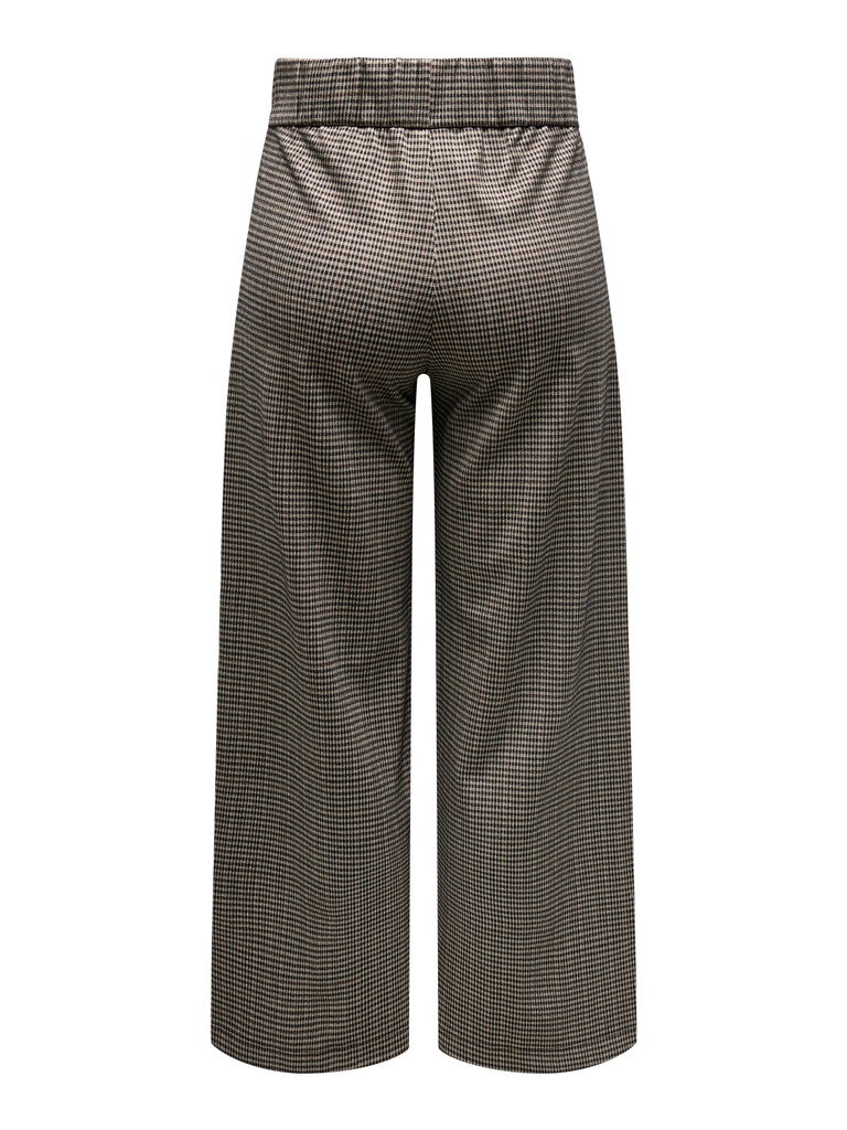 Pantaloni donna JDY fantasia quadretti maglia