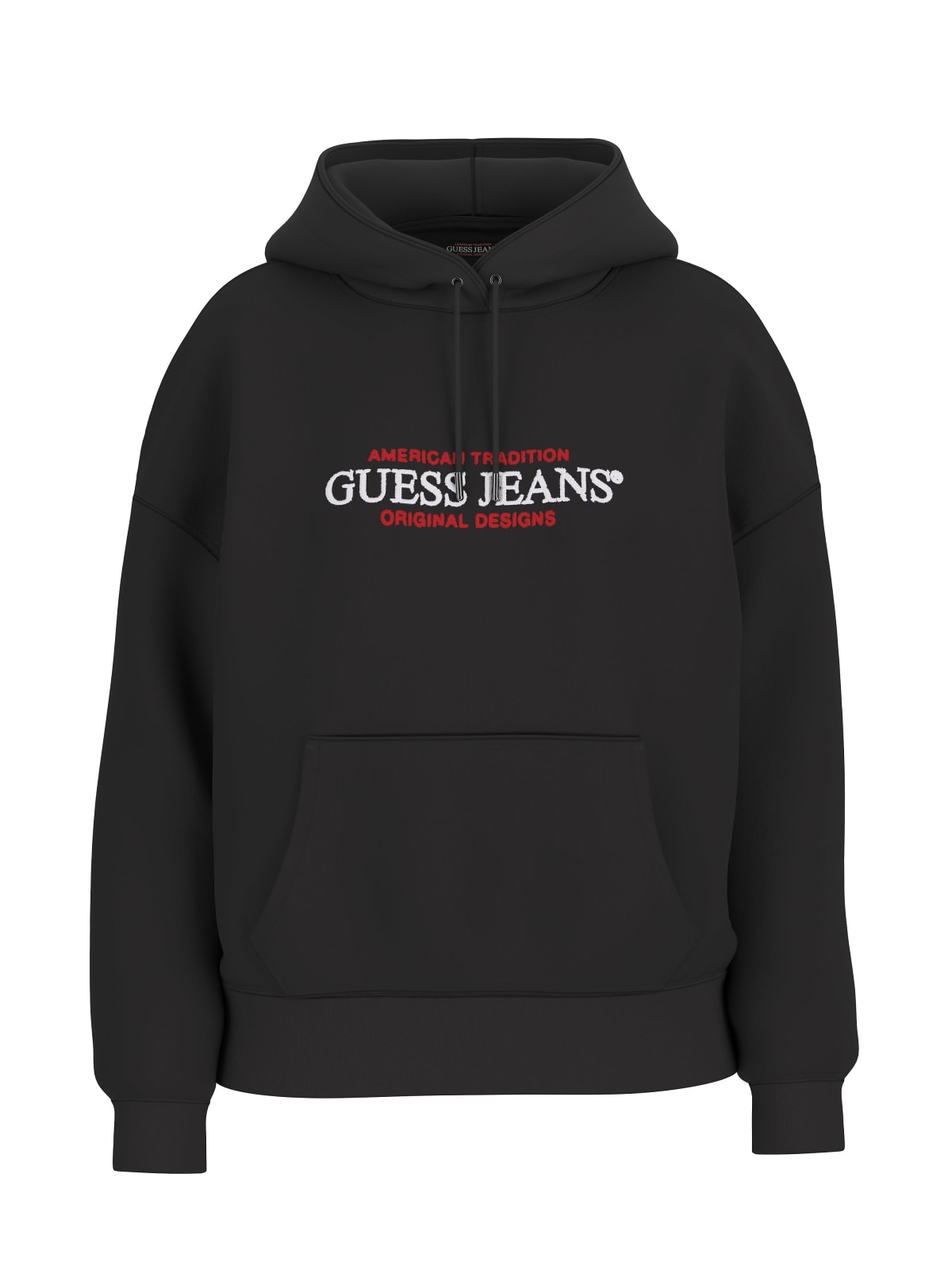 Felpa cappuccio Guess Jeans donna oversize triangle
