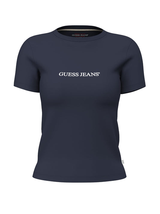 T-shirt Guess Jeans donna cotone slim logo