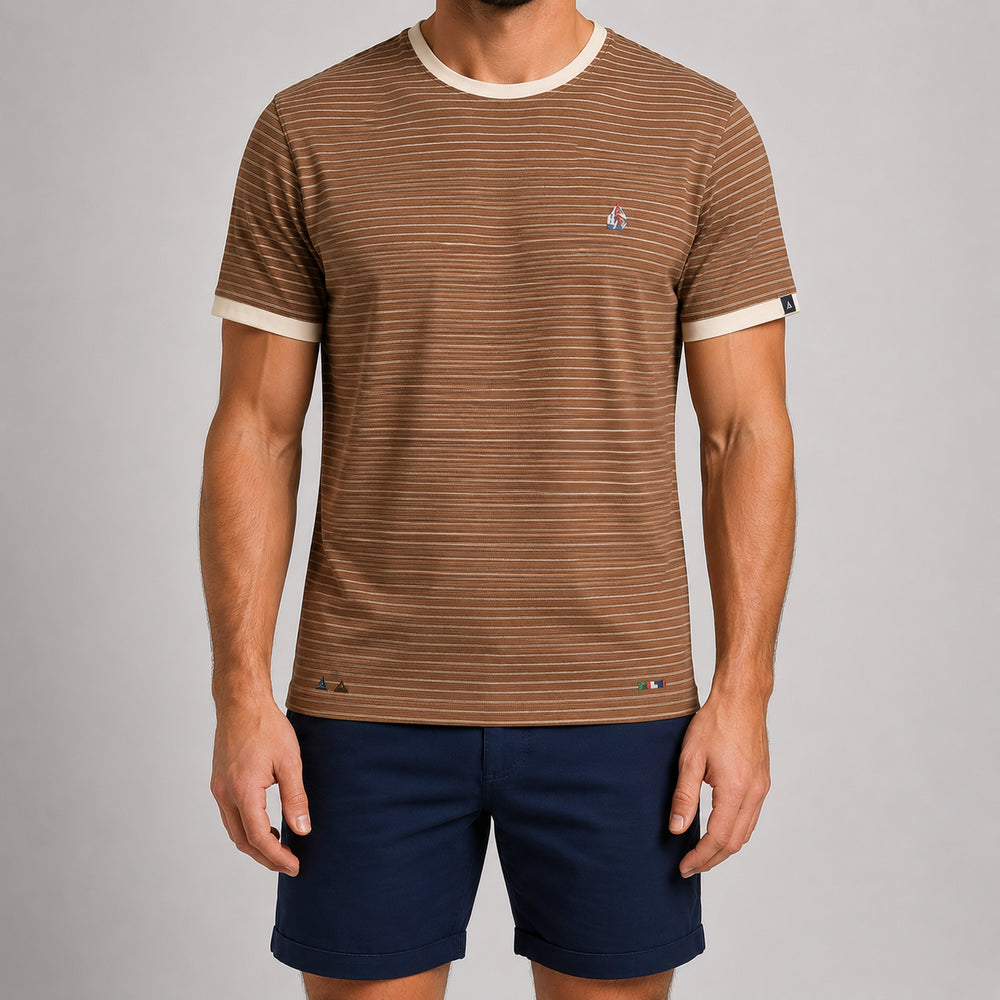 T-shirt MARKUP uomo cotone fiammato stampa