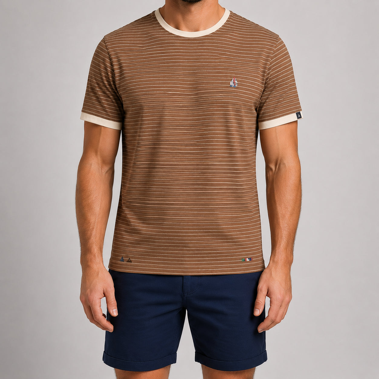 T-shirt MARKUP uomo cotone fiammato stampa