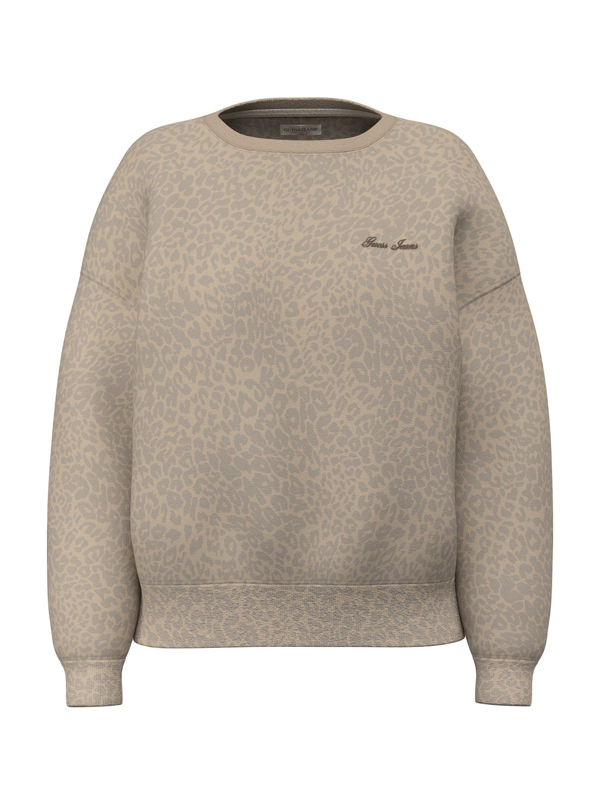 Felpa oversize Guess Jeans donna girocollo stampa