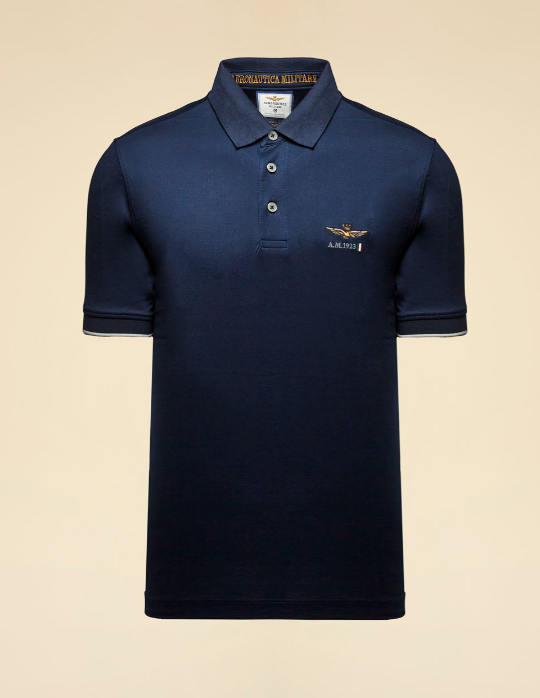 Polo manica corta Aeronautica Militare uomo logo ricamato PE 2026