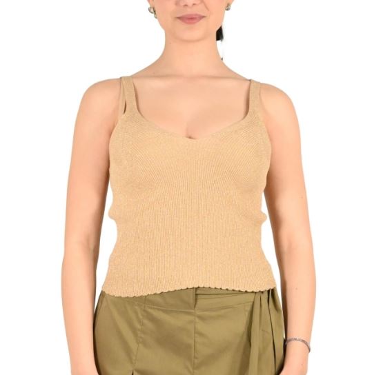 Top donna MARKUP a coste viscosa lurex