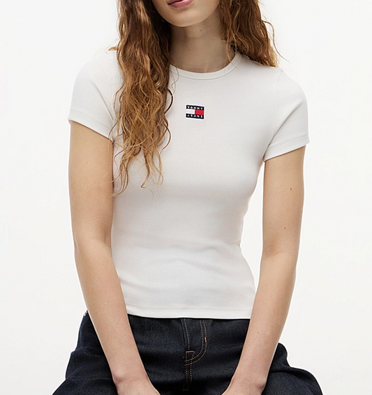 T-shirt Donna Tommy Jeans Slim Badge Jersey PE 2026