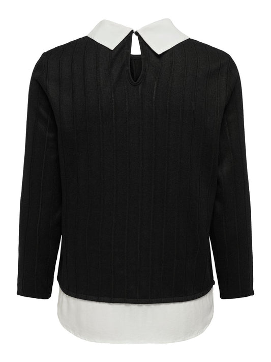 Blusa donna JDY scollo aperto costine