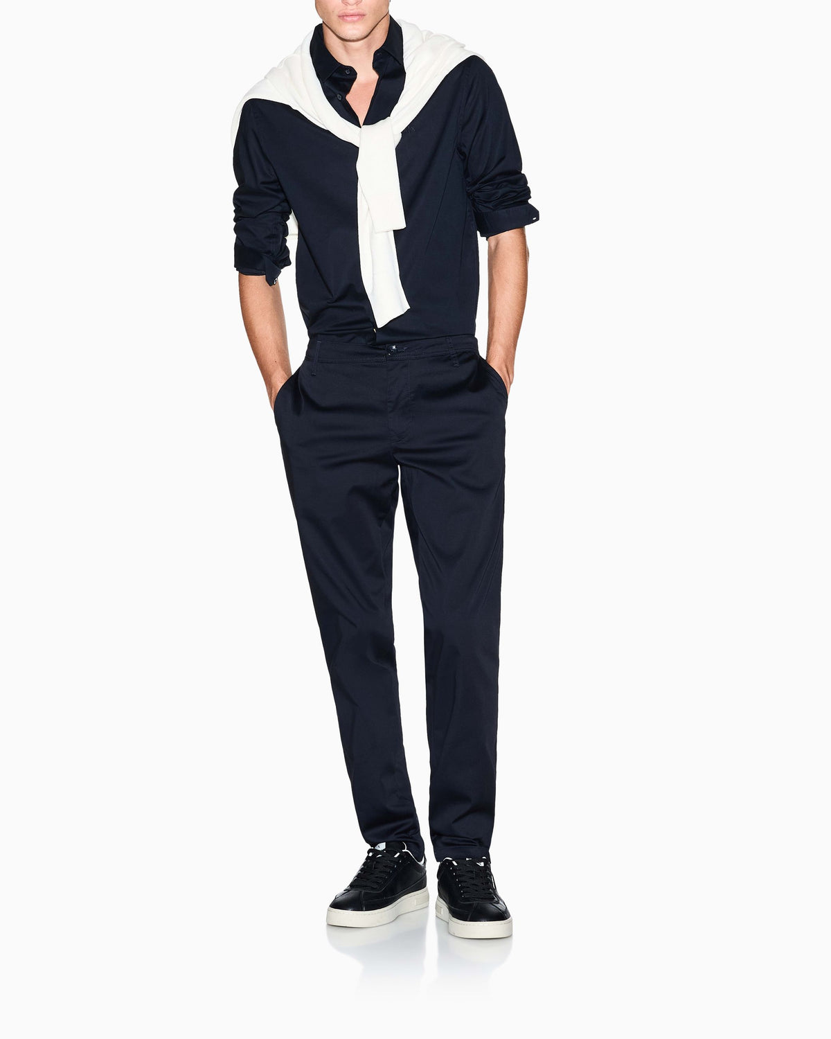Camicia popeline A|X uomo cotone stretch slim