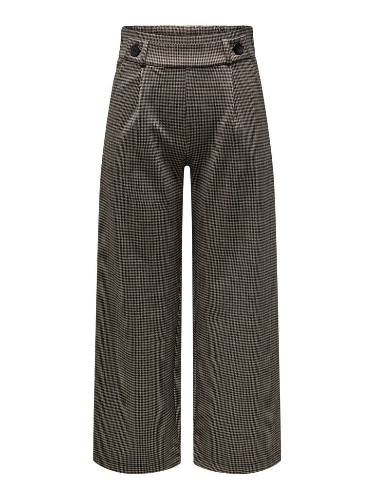 Pantaloni donna JDY fantasia quadretti maglia