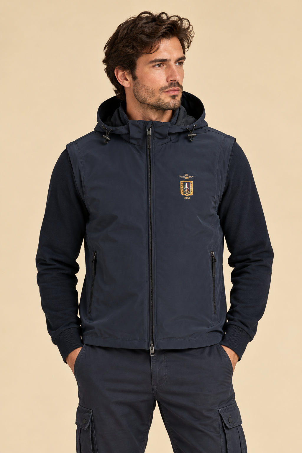 Giacca uomo Aeronautica Militare field cappuccio AI 2026