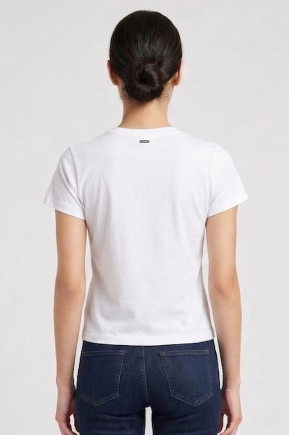 T-shirt donna MARKUP cotone stampa strass manica corta